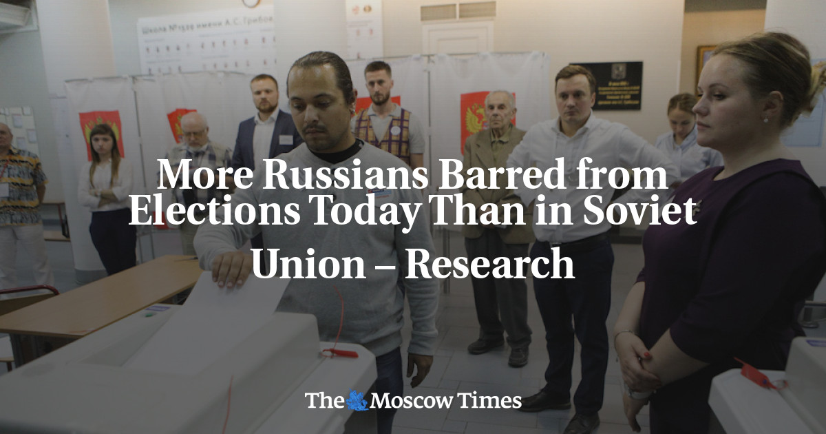 Lebih banyak orang Rusia yang dilarang mengikuti pemilu hari ini daripada di Uni Soviet – Penelitian