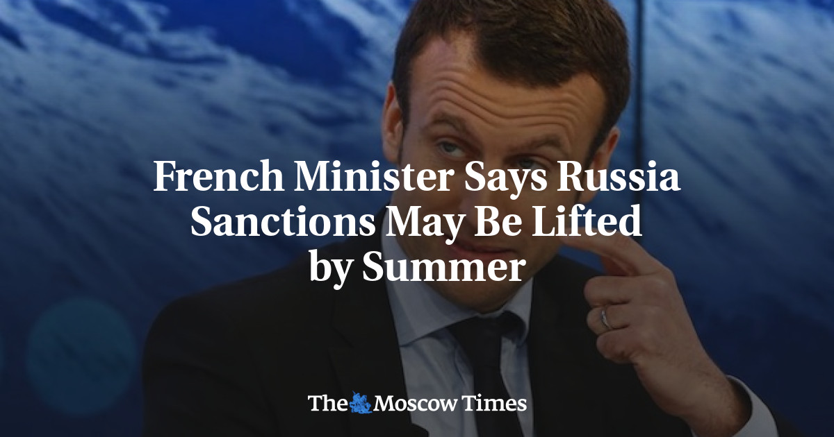 French Minister Says Russia Sanctions May Be Lifted by Summer