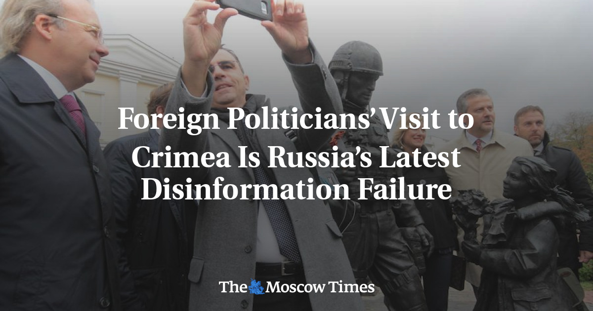 Kunjungan politisi asing ke Krimea adalah kegagalan disinformasi terbaru Rusia