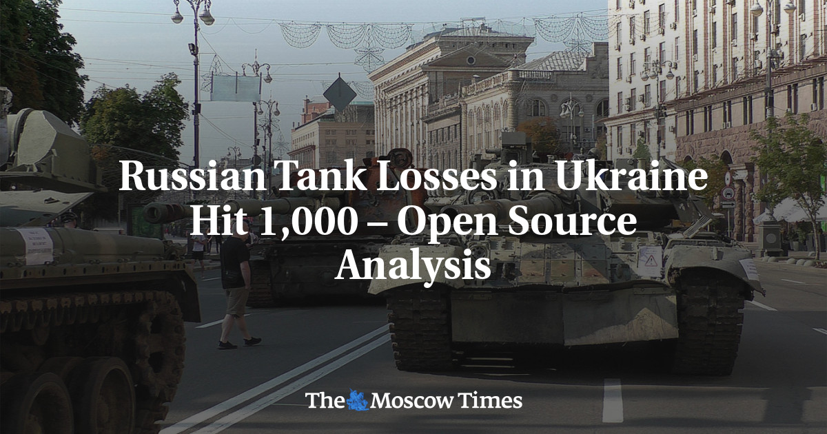 Потери российских танков на Украине достигли 1000 единиц – анализ из открытых источников