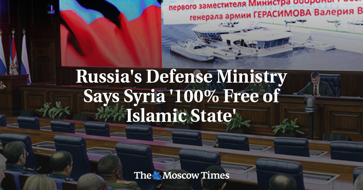 Russia's Defense Ministry Says Syria '100% Free of Islamic State'