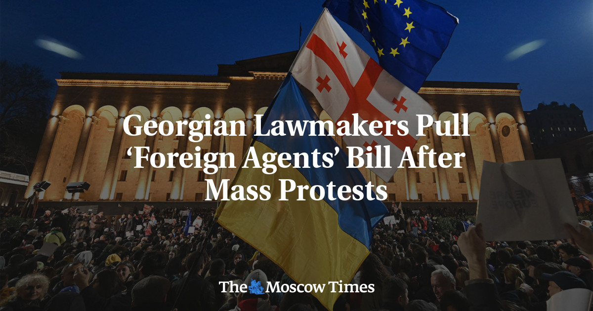 Anggota parlemen Georgia mencabut RUU ‘agen asing’ setelah protes massal