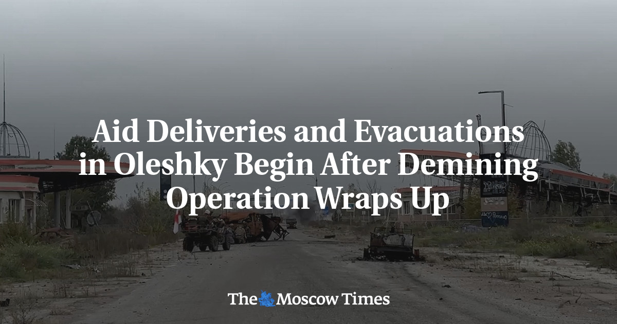 Aid Deliveries and Evacuations in Oleshky Begin After Demining Operation Wraps Up