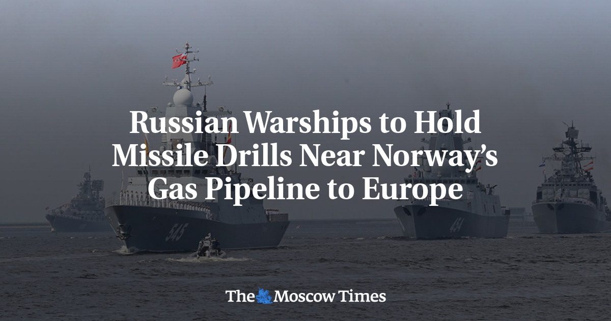 Kapal perang Rusia akan mengadakan latihan rudal di dekat pipa gas Norwegia ke Eropa