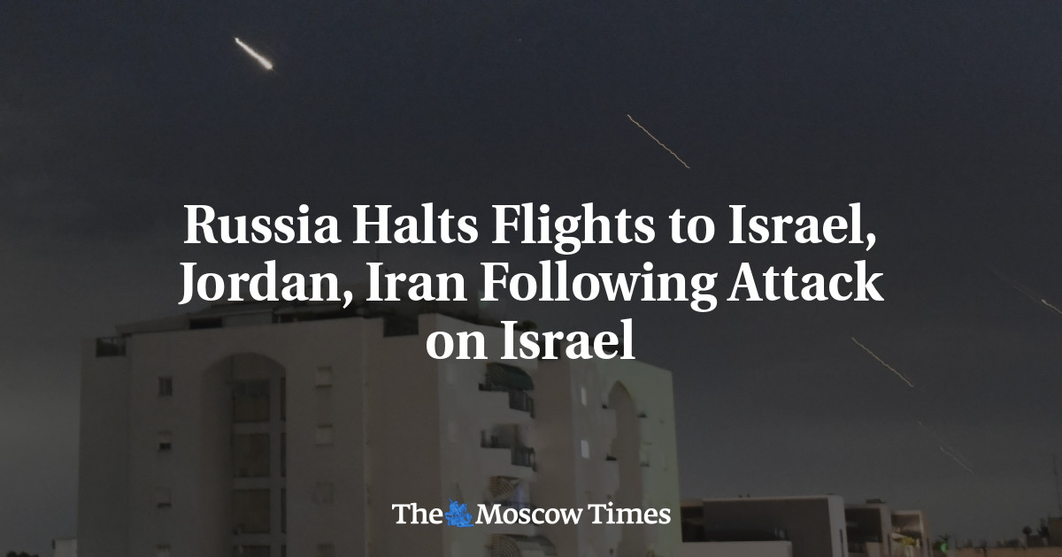После нападения на Израиль Россия приостановила полеты в Израиль, Иорданию и Иран.