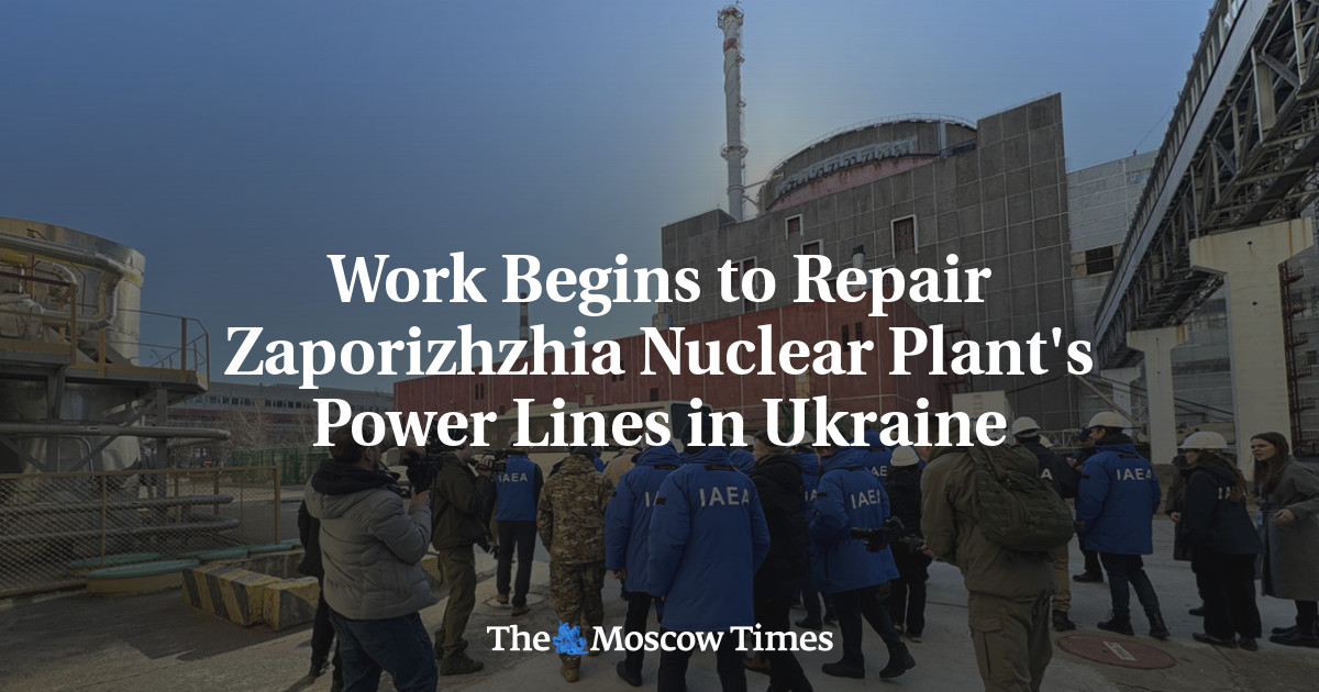Work Begins to Repair Zaporizhzhia Nuclear Plant's Power Lines in Ukraine
