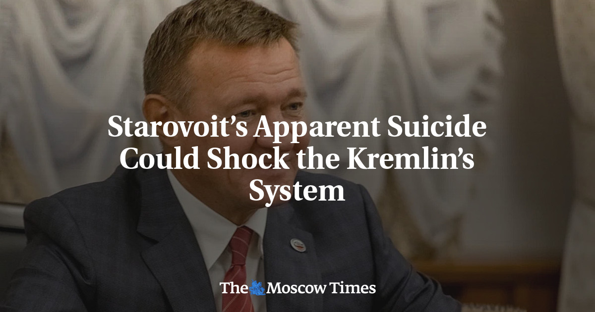 Starovoit’s Apparent Suicide Could Shock the Kremlin’s System