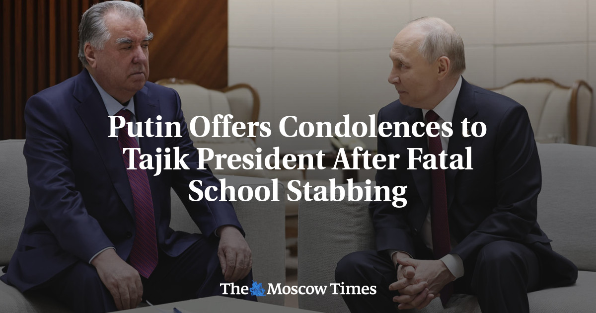Putin Offers Condolences to Tajik President After Fatal School Stabbing
