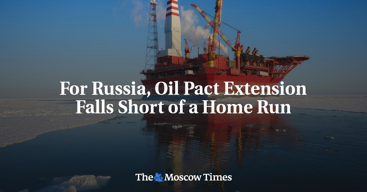 Bagi Rusia, perluasan perjanjian minyak bukanlah home run
