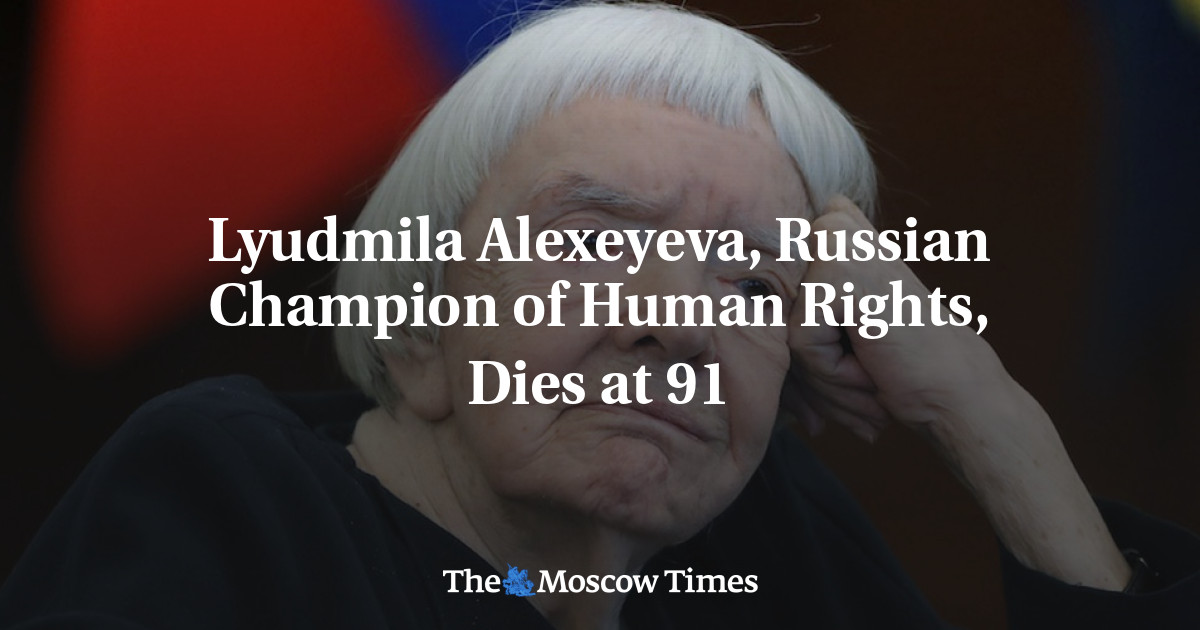 Lyudmila Alexeieva, pembela hak asasi manusia Rusia, meninggal pada usia 91 tahun