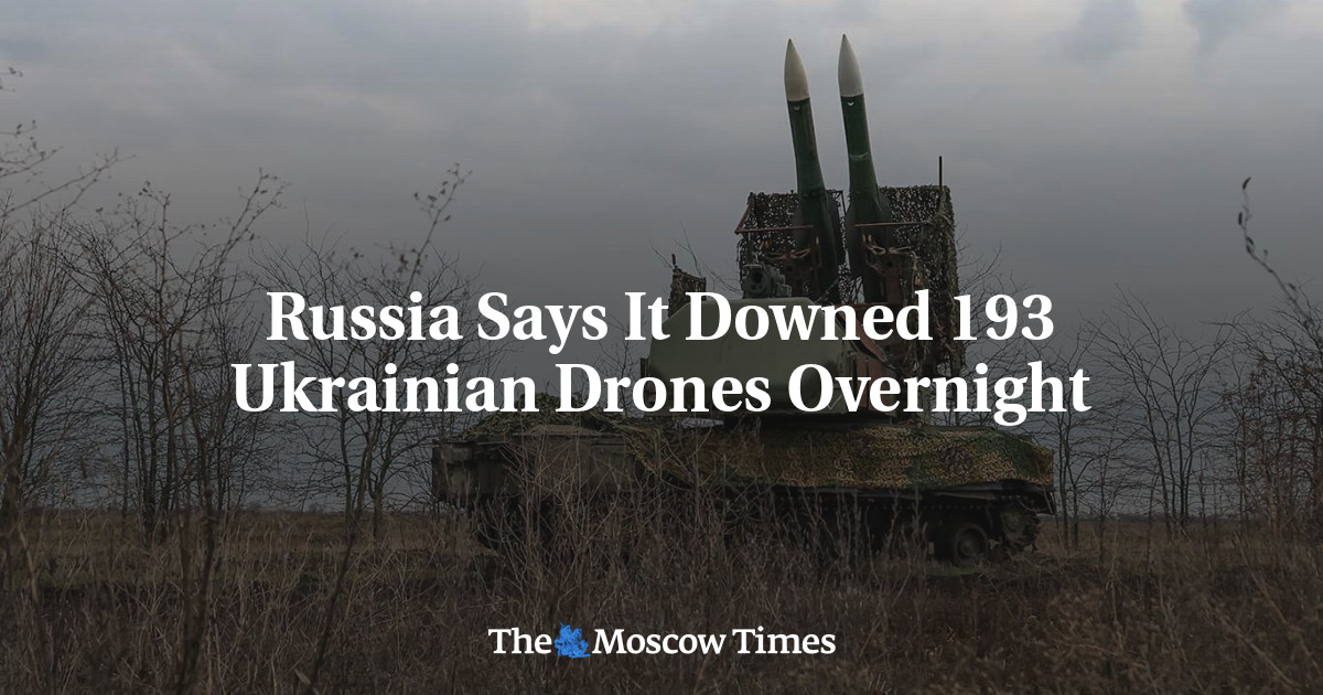 Russia Says It Downed 193 Ukrainian Drones Overnight