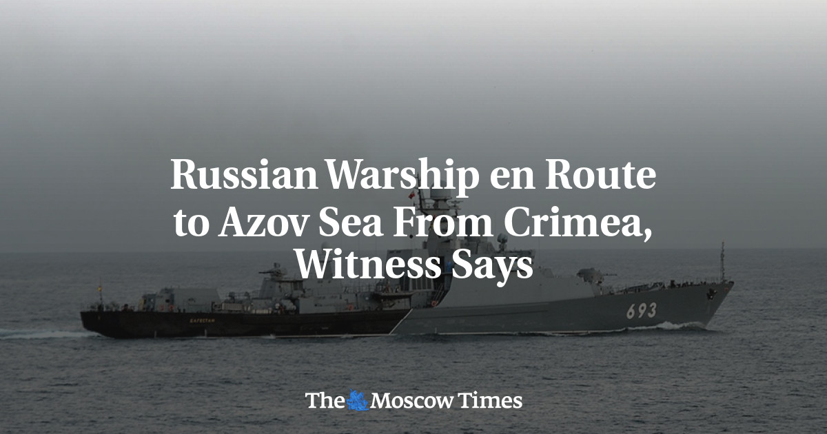 Russian Warship en Route to Azov Sea From Crimea, Witness Says