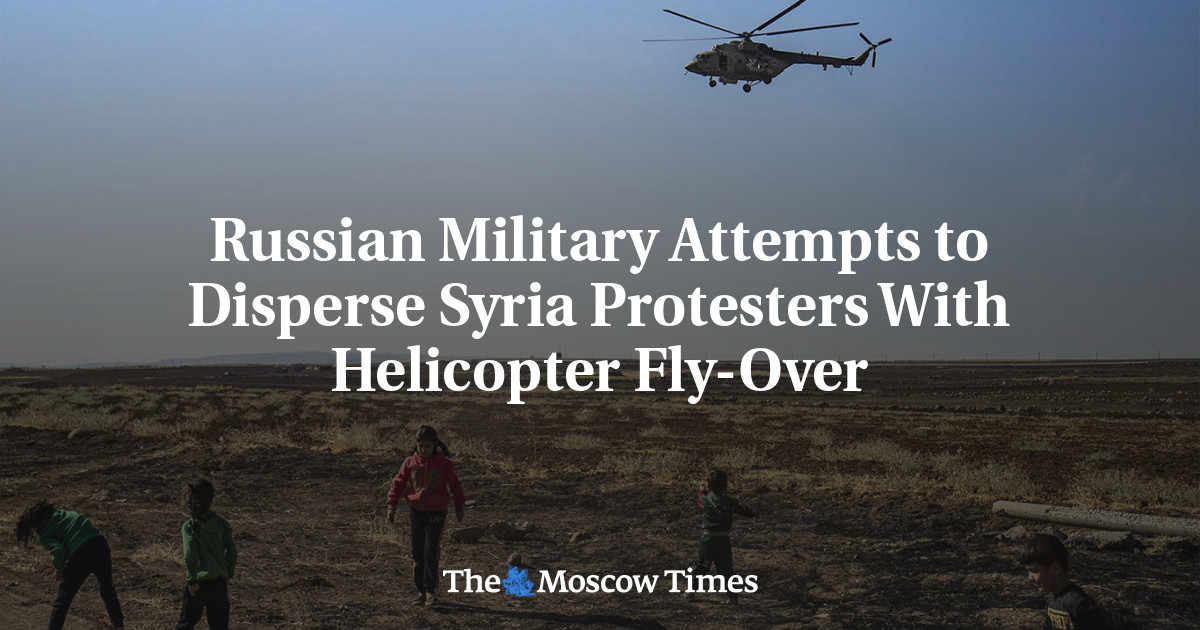 Russian Military Attempts To Disperse Syria Protesters With Helicopter ...