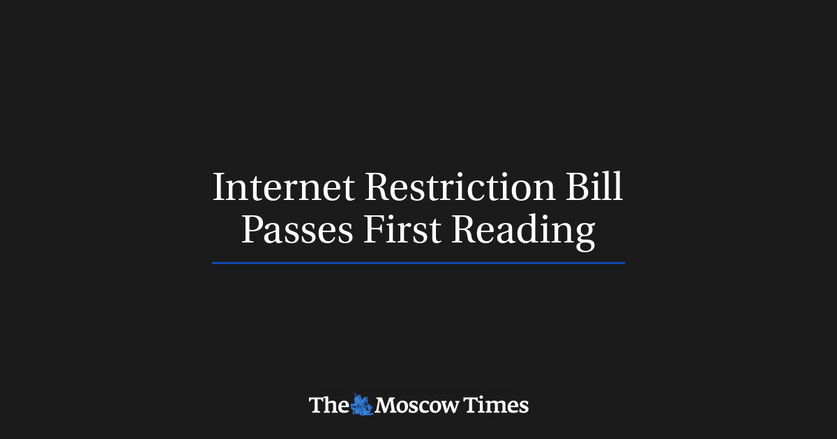 Restriction Bill Passes First Reading