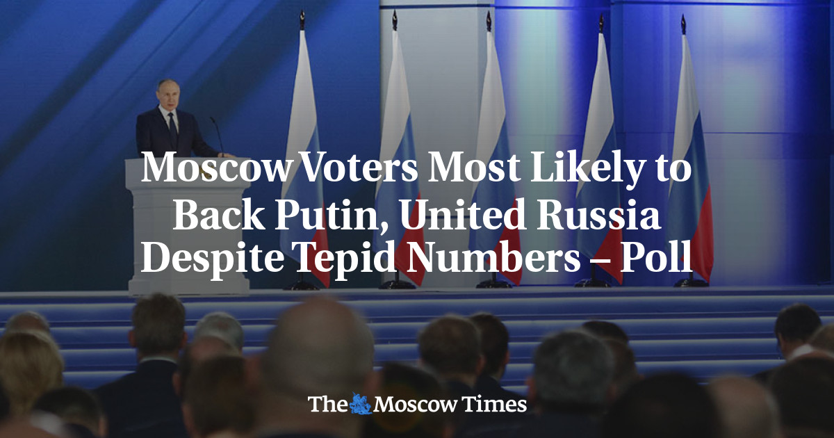 Moscow Voters Most Likely To Back Putin, United Russia Despite Tepid ...