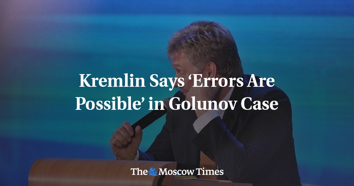 Kremlin mengatakan ‘Kesalahan mungkin terjadi’ dalam kasus Golunov