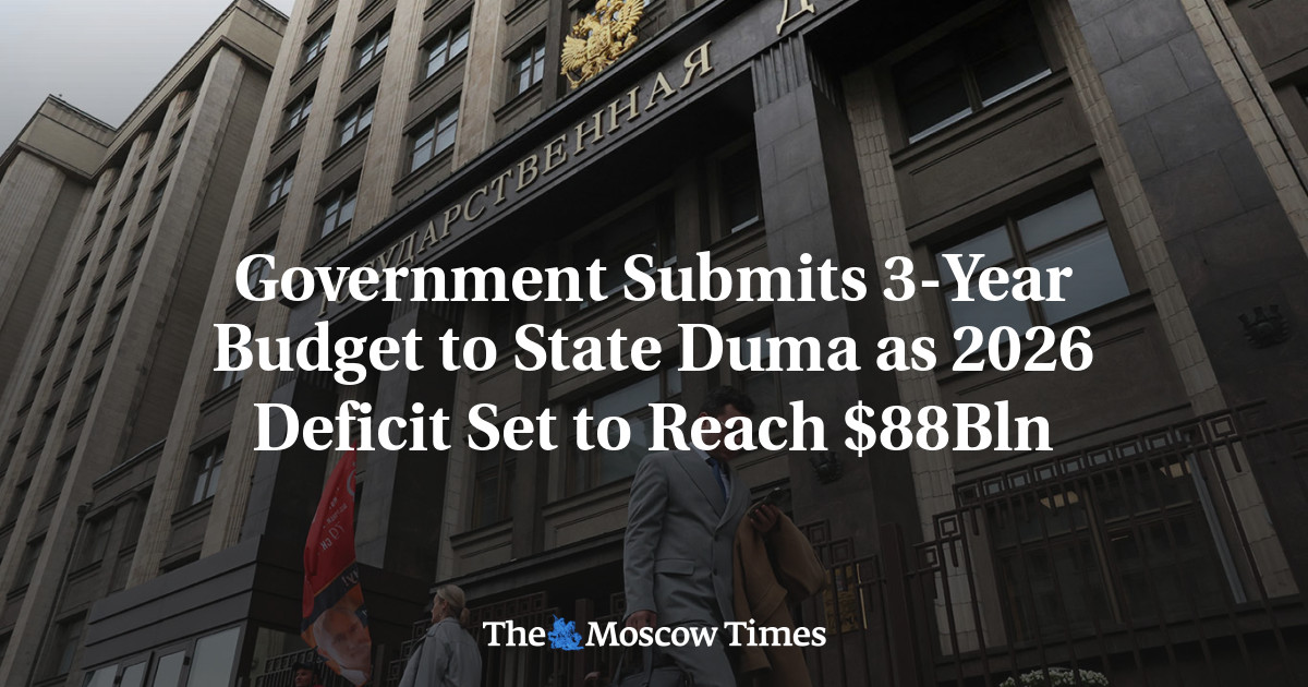 Government Submits 3-Year Budget to State Duma as 2026 Deficit Set to Reach $88Bln