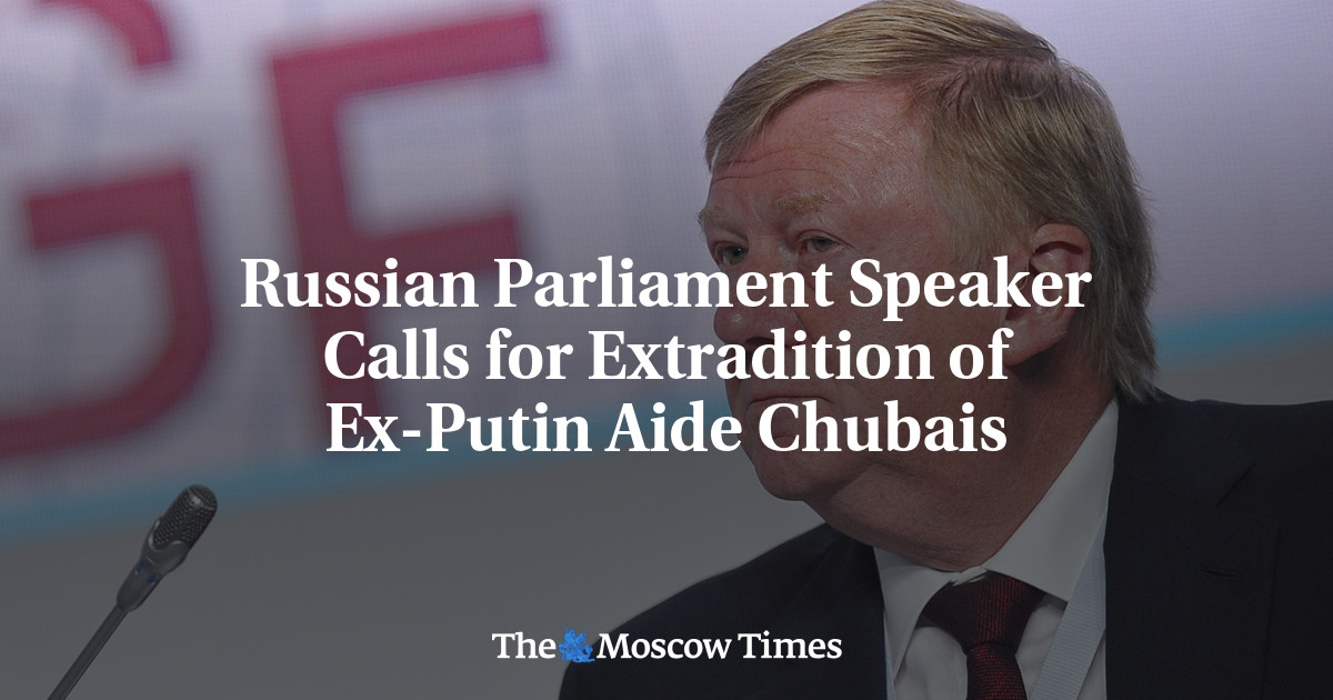 Russian Parliament Speaker Calls for Extradition of Ex-Putin Aide Chubais