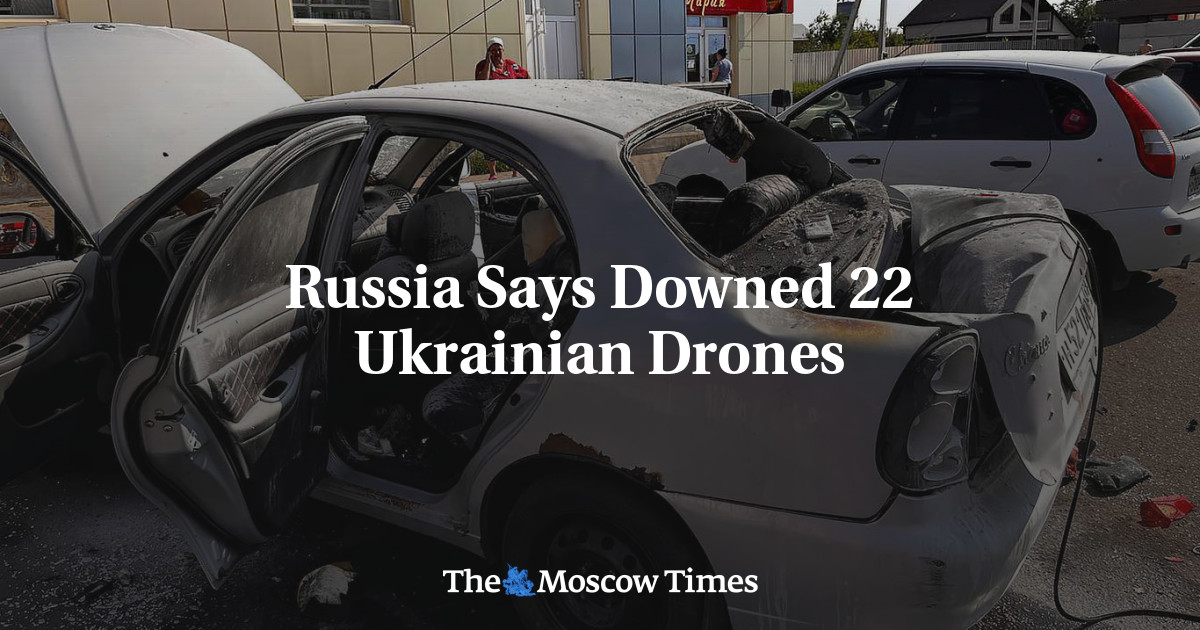 Russia Says Downed 22 Ukrainian Drones - The Moscow Times