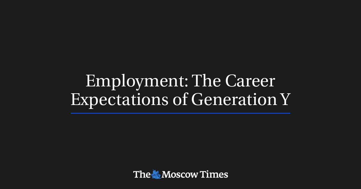 Employment: The Career Expectations Of Generation Y