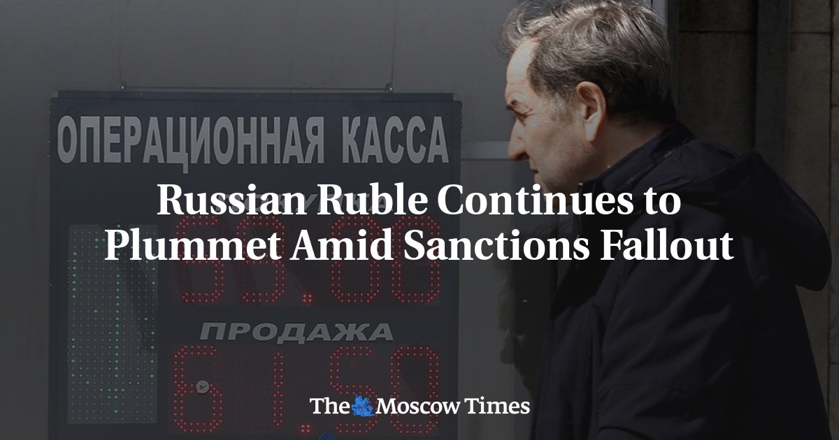 Rubel Rusia terus jatuh di tengah dampak sanksi