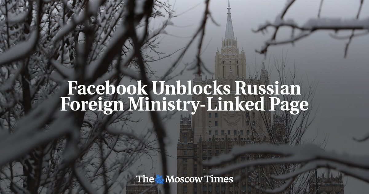 Facebook Unblocks Russian Foreign Ministry-Linked Page - The Moscow Times