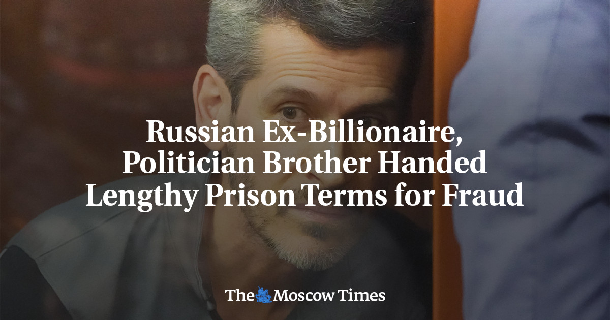 Russian Ex-Billionaire, Politician Brother Handed Lengthy Prison Terms ...