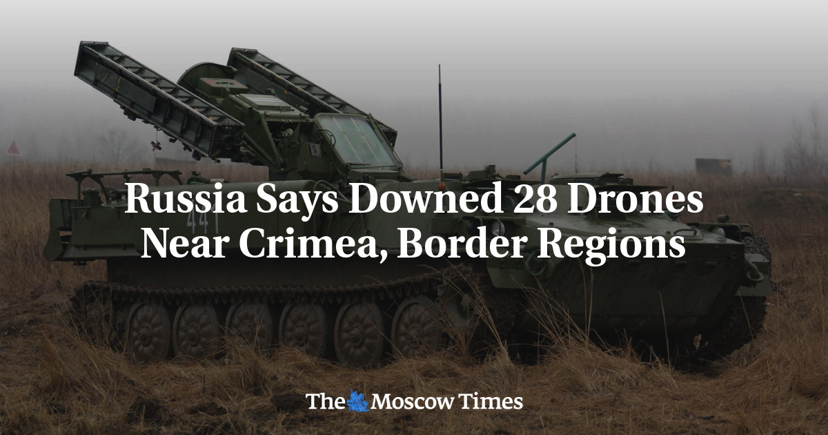 Russia Says Downed 28 Drones Near Crimea, Border Regions - The Moscow Times