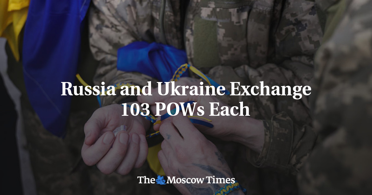 Russia and Ukraine Exchange 103 POWs Each