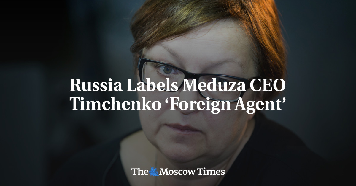 Russia Labels Meduza CEO Timchenko ‘Foreign Agent’