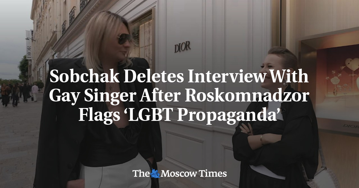 Sobchak Deletes Interview With Gay Singer After Roskomnadzor Flags ‘LGBT Propaganda’