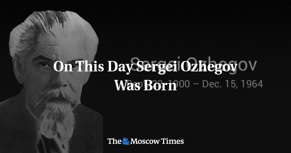 Pada hari ini, Sergei Ozhegov lahir