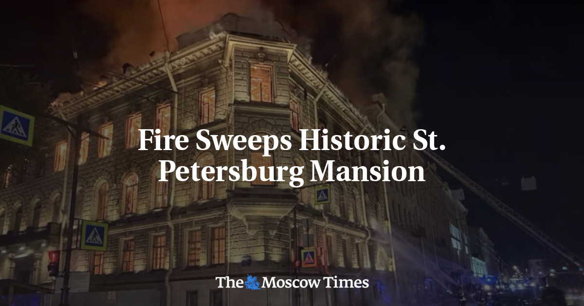 Fire Sweeps Historic St. Petersburg Mansion