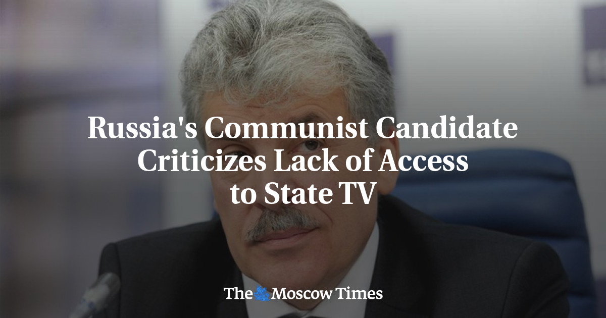 Kandidat komunis Rusia mengkritik kurangnya akses ke televisi negara