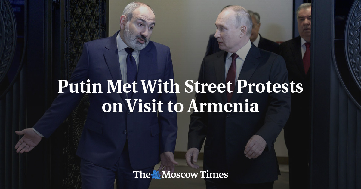 Putins savas vizītes laikā Armēnijā sastapa ielu protestus