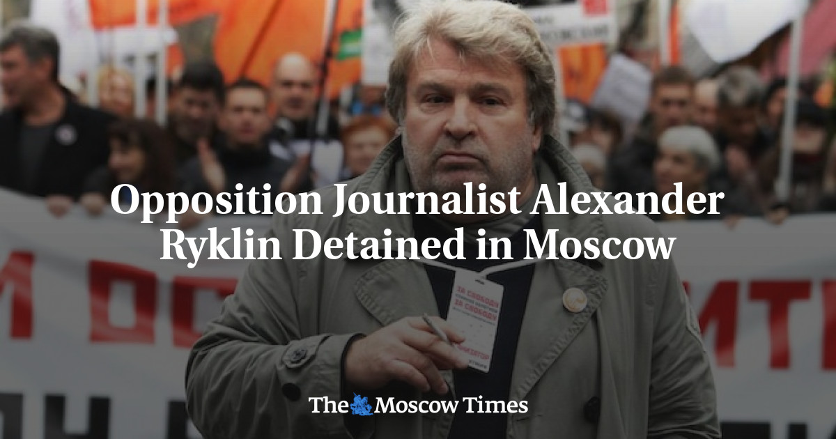 Opposition Journalist Alexander Ryklin Detained in Moscow