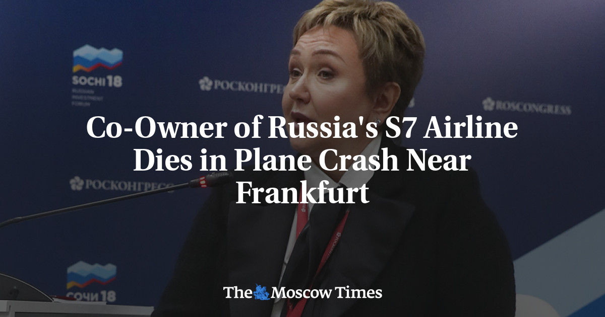 CoOwner of Russia's S7 Airline Dies in Plane Crash Near Frankfurt