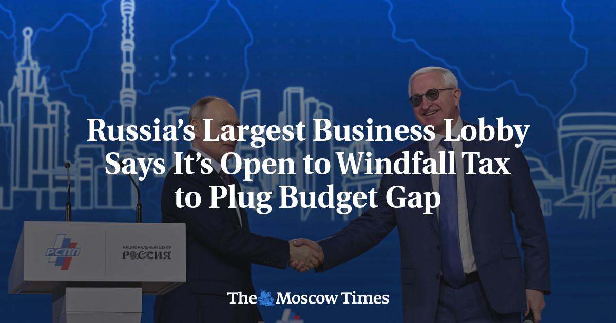 Russia’s Largest Business Lobby Says It’s Open to Windfall Tax to Plug Budget Gap