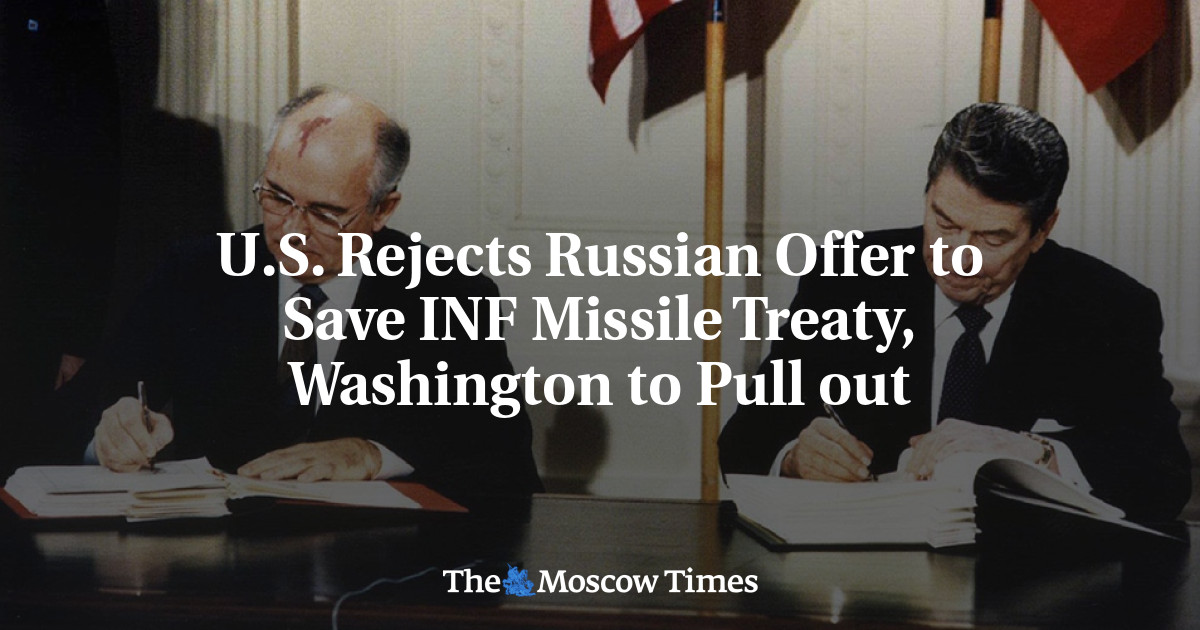 AS menolak tawaran Rusia untuk menyelamatkan perjanjian rudal INF, Washington untuk menarik diri
