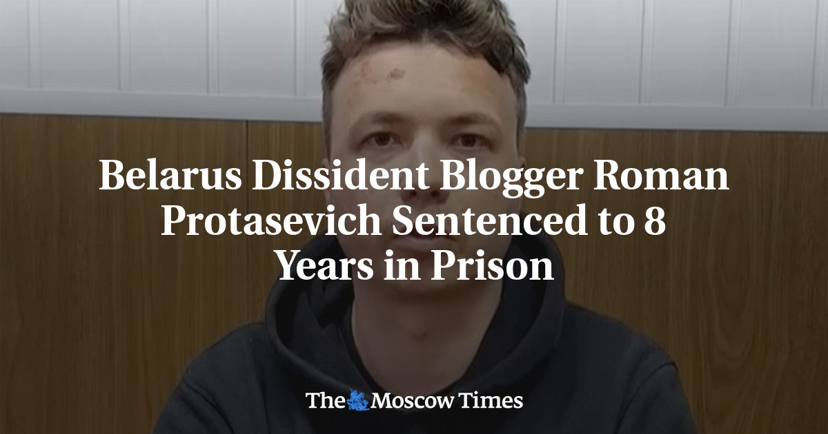 Blogger pembangkang Belarusia Roman Protasevich dijatuhi hukuman 8 tahun penjara