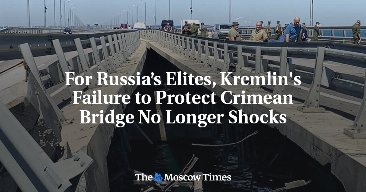Для российских элит неспособность Кремля защитить Крымский мост больше не шокирует