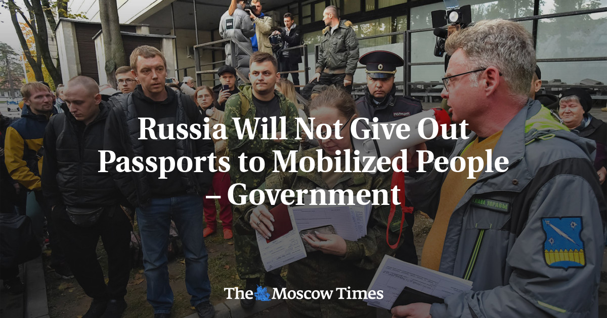 [情報] 俄羅斯政府將不給予動員兵出國用護照