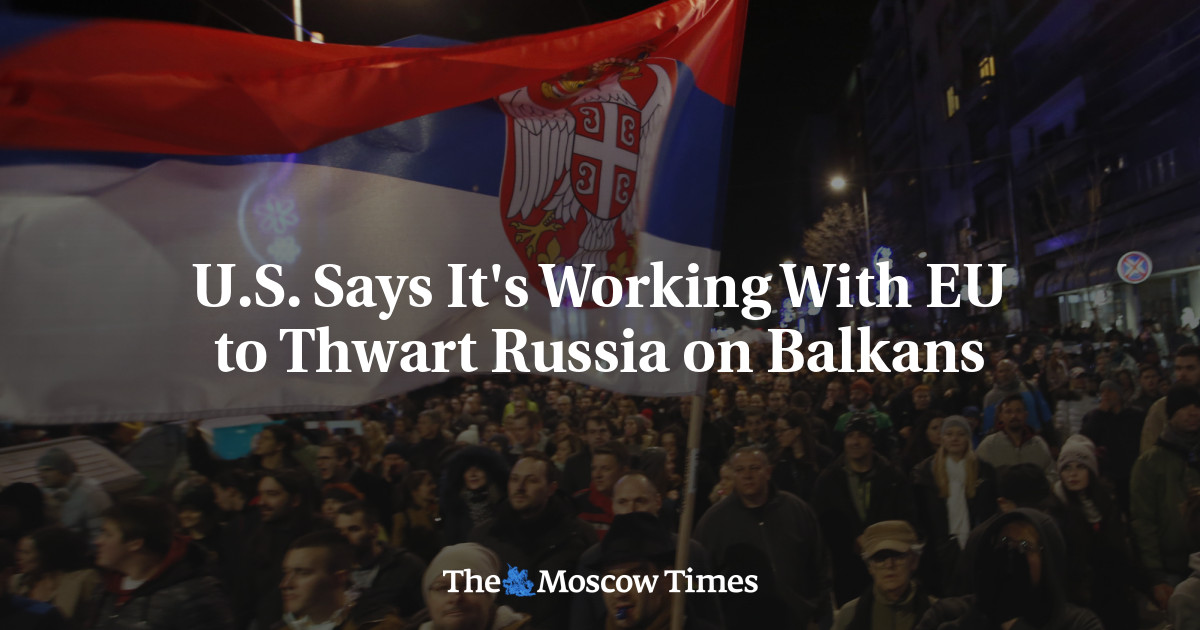 AS mengatakan pihaknya bekerja sama dengan UE untuk menghentikan Rusia di Balkan