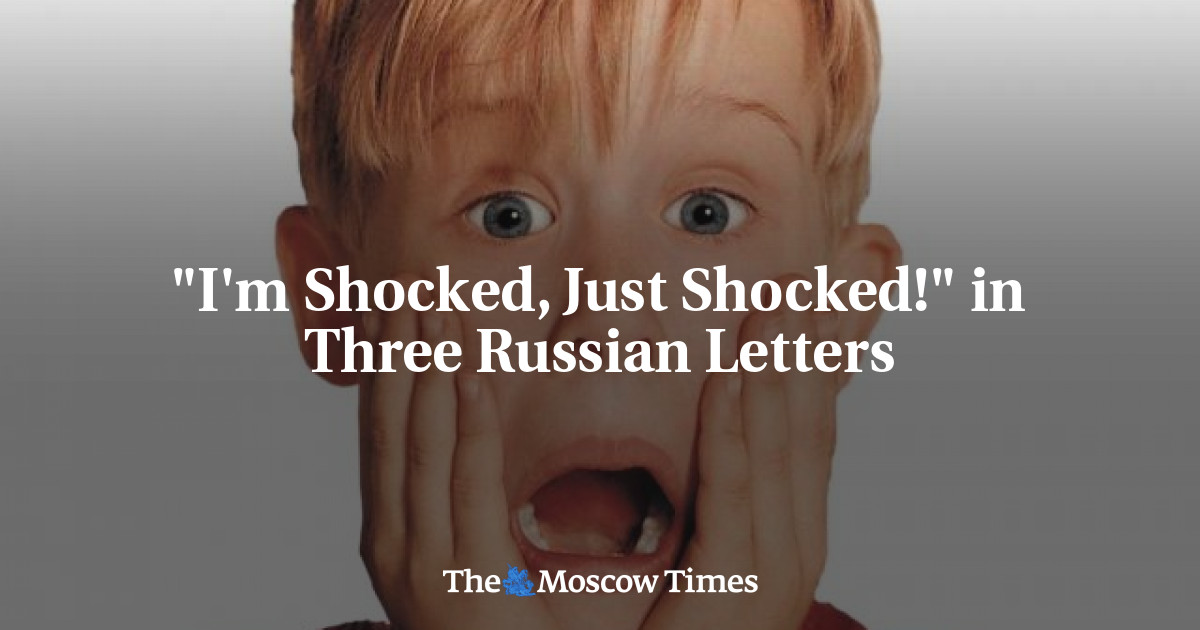 “Aku kaget, kaget saja!”  dalam tiga huruf Rusia
