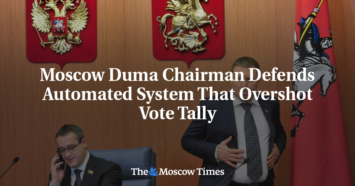 Moscow Duma Chairman Defends Automated System That Overshot Vote Tally