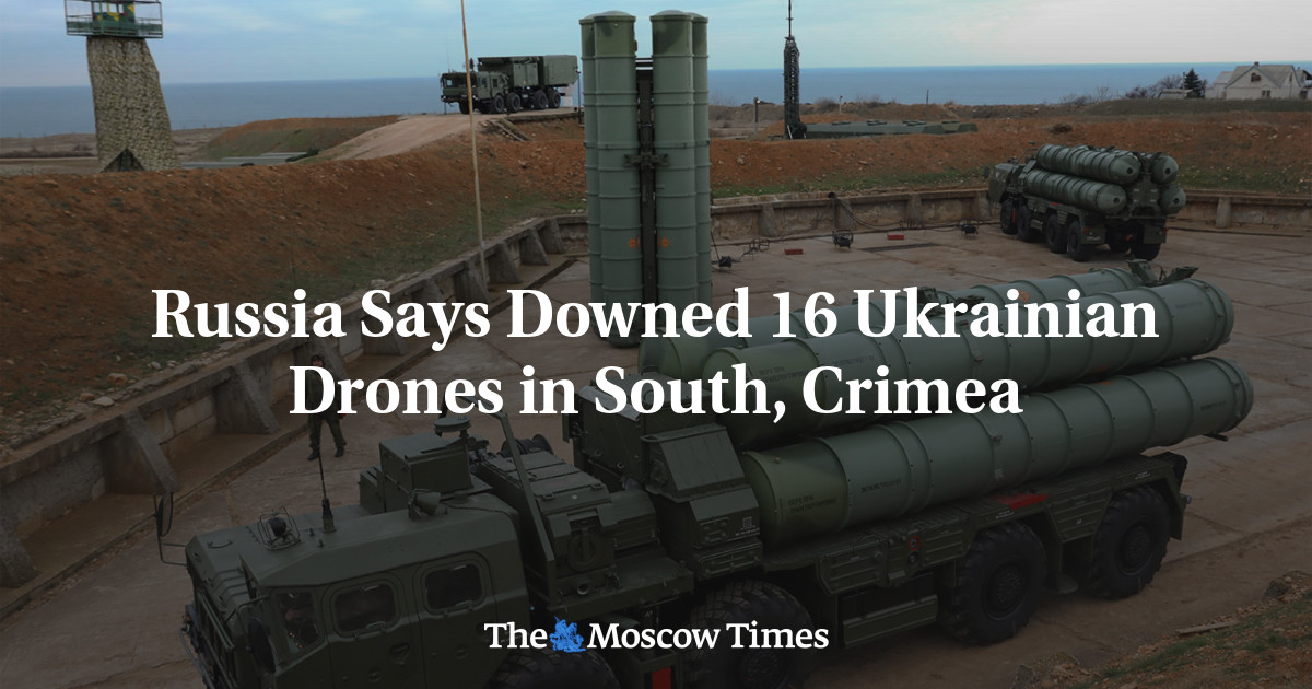 Russia Says Downed 16 Ukrainian Drones In South, Crimea - The Moscow Times