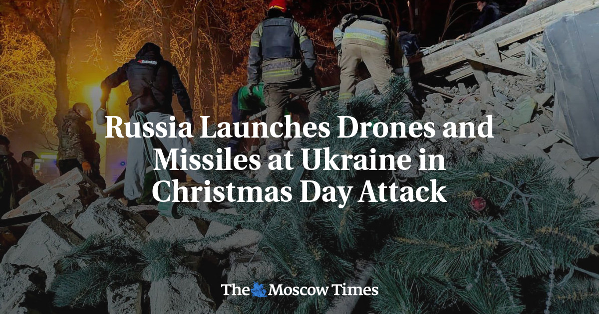 Russia Launches Drones and Missiles at Ukraine in Christmas Day Attack