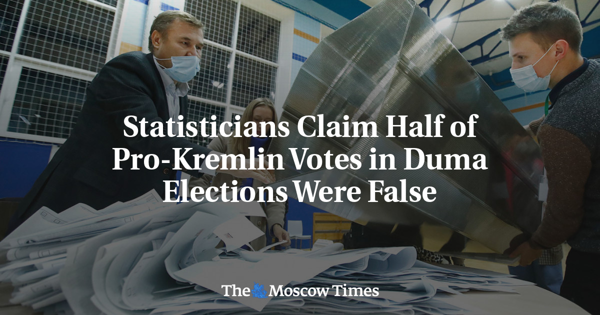Ahli statistik mengklaim bahwa setengah dari suara Pro-Kremlin dalam pemilihan Duma adalah palsu