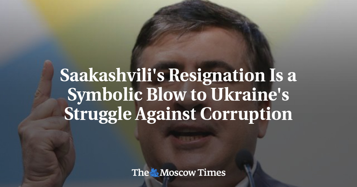 Pengunduran diri Saakashvili merupakan pukulan simbolis bagi perjuangan Ukraina melawan korupsi