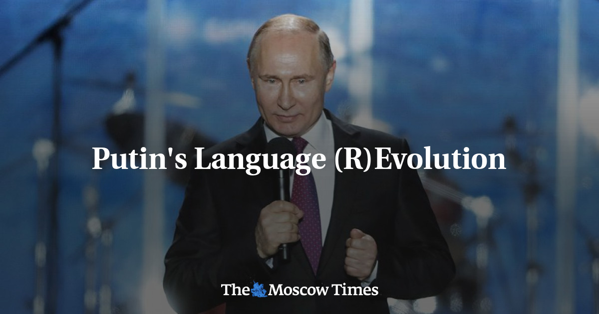 Evolusi Bahasa Putin (kanan).